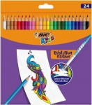 Spalvoti pie&scaron;tukai su trintuku Kids Evolution Illusion, 24 spalvų rinkinys