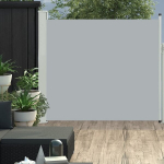 I&scaron;traukiama &scaron;oninė kiemo pertvara vidaXL, 170 x 300 cm, pilka