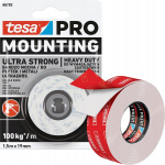 Tesa dvipusė montavimo juosta 19mm x 1.5m, stipri, putų pagrindo