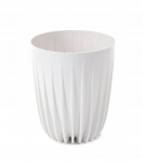 Plastikinis vazonas su įdėklu "Mira Eco" 14,5 cm baltas