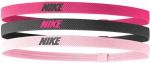 Galvos juosta moterims Nike Elastic Headbands 2.0 3P, įvairių spalvų, 3 vnt.