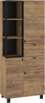 Komoda Meblocross Vegas, 190x80x42 cm, juoda/ruda