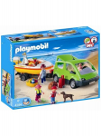 PLAYMOBIL &ndash; &scaron;eimyninis automobilis ir valtis &ndash; 4 simboliai &ndash; valties priekaba &ndash; &scaron;uo &ndash; priedai