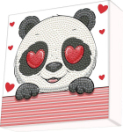 Deimantinė mozaika Panda Love, 15X15 cm