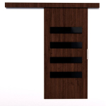 Stumdomos durys ni&scaron;ai ADRK Furniture Forli 86, rudos