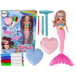 Komplektas lobiai ir kasinėjimai Diy Sirena, rožinis
