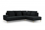 De&scaron;ininė kampinė sofa Bogart Nicole, juoda