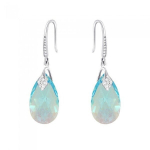 Sidabriniai auskarai su Swarovski kristalais DiamondSky Baroque III (Aquamarine Shimmer) DS02A528