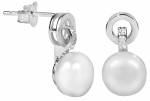 JwL Luxury Pearls Auskarai su baltu de&scaron;iniuoju perlu JL0503 sJL0503