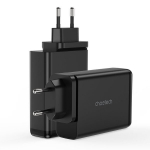 GaN įkroviklis 140W 4 portai 2x USB-C + 2x USB, juodas