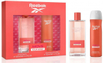 Rinkinys Reebok Move Your Spirit moterims: tualetinis vanduo EDT, 100 ml + pur&scaron;kiamas dezodorantas, 150 ml