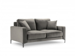 Dvivietė velvet sofa Venus, &scaron;viesiai pilka