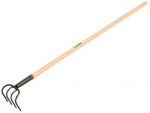 Kultivatorius su 4 plieniniaus dantimis, medinis kotas, 137cm Truper&reg;
