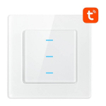 I&scaron;manusis &scaron;viesos jungiklis &bdquo;WiFi Avatto N-TS10-W3&ldquo; 3 krypčių TUYA balta