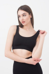 Moteri&scaron;kas besiūlis topas su plačiomis petne&scaron;ėlėmis TANK TOP Giulia, spalva black
