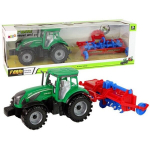 Žaislinis traktorius su priekaba Lean Toys