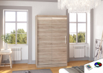 Spinta ADRK Furniture su LED ap&scaron;vietimu Collin 120, ruda