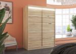 Spinta ADRK Furniture su LED ap&scaron;vietimu Luft 150, smėlio