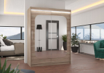 Spinta ADRK Furniture su LED ap&scaron;vietimu Clever 150, ruda