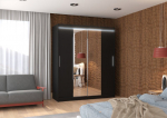 Spinta ADRK Furniture su LED ap&scaron;vietimu Dallas 180, juoda
