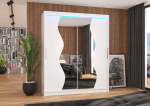 Spinta ADRK Furniture su LED ap&scaron;vietimu Medison 180, balta