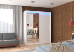 Spinta ADRK Furniture su LED ap&scaron;vietimu Tom 180, balta