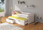 Vaiki&scaron;ka lova ADRK Furniture Tomi su &scaron;onine apsauga, 90x200 cm, balta