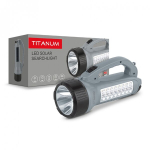 Žibintuvėlis LED su saulės baterija, Titanum 90Lm+200Lm, įmontuota baterija 1200mAh