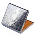 Metaline Cigarečių Dėžutė Sidabrinė