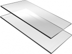 Kar&scaron;čiui atsparus židinio stiklas 205 x 233 x 4 mm