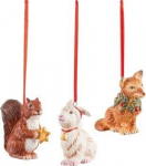 Villeroy & Boch Eglutės žaisliukai Nostalgic Ornaments, porcelianiniai, 7 cm, 3 vnt.