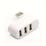 USB sukamasis &scaron;akotuvas 3 jungtys,  Baltas