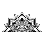 Wallity metalinė sienų dekoracija Mandala, 118x59 cm