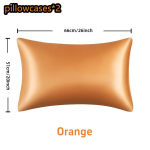 Satino pagalvių užvalkalai 2 vnt, Oranžinė
