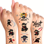 Ninja laikinų tatuiruočių lipdukai