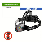 LED galvos žibintas su baterija, Priekinis žibintas A (be akumuliatoriaus)