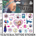 Disney Frozen princesių tatuiruočių lipdukai su Ana ir Elsa., Cg-070