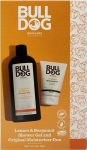 Dovanų rinkinys Bulldog Lemon & Bergamot Duo Gaivinamoji citrusinė kūno priežiūra vyrams 600 ml