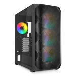 Sharkoon PC ATX AK3 RGB korpusas su juodu grūdintu stiklu