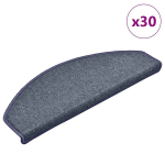 Laiptų kilimėliai 30 vnt tamsiai pilki ir mėlyni 65x24x4 cm