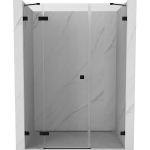Du&scaron;o durys Mexen Lunar, kairinės, 140 cm, transparent/black