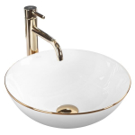 Praustuvas REA Stella, White/Gold edge