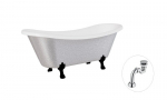 Vonia Besco Amelia Glam 190, Silver+Black, su sifonu Klik-klak Chrome