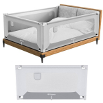 Tulano Cover 44 white-grey apsauginė barierė lovai, 140 cm, pilka &ndash; saugus miegas vaikams
