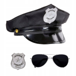 Policininko komplektas, juodas, 1 vnt.