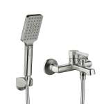 Vonios mai&scaron;ytuvas su du&scaron;o komplektu Laveo Alita, Brushed nickel