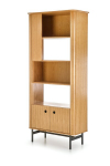 SMART REG-1 atvira knyga, natūralaus ąžuolo/juoda, 97&times;37&times;196 cm