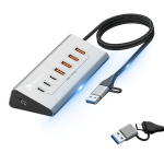Aktyvus Usb 3.2 10gbps hubas, 7 prievadai, Usb-c