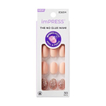 Lipnios nagai - KISS - imPRESS KIM003C - Bežiniai/Brokoliai - Ilgis S - 30 vnt.
