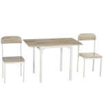 3 dalių valgomojo komplektas: 2 kėdės + stalas 120&times;60 cm